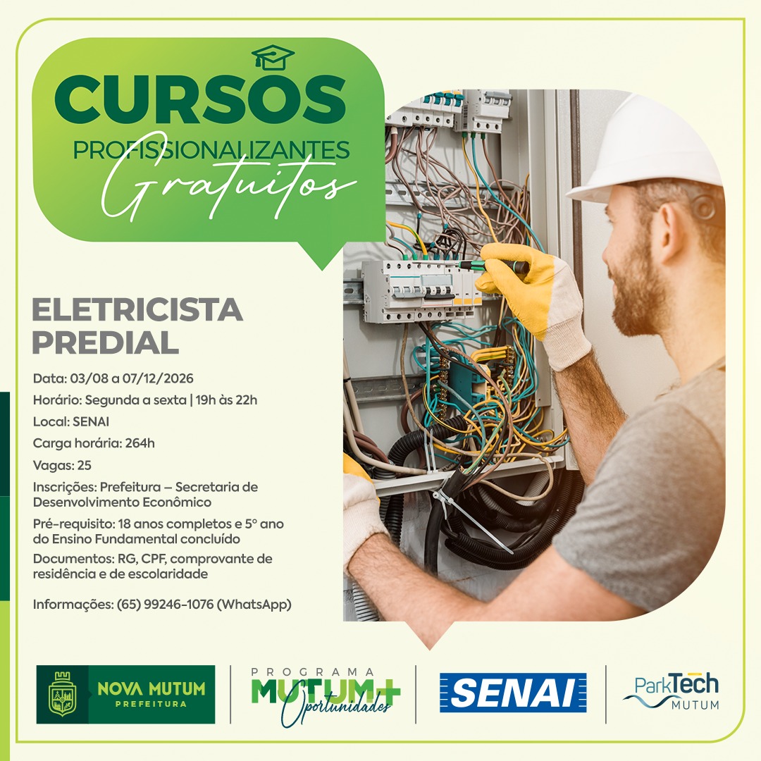 Imagem de divulgação - ELETRICISTA PREDIAL